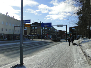 Bus stop at Rovaniemi