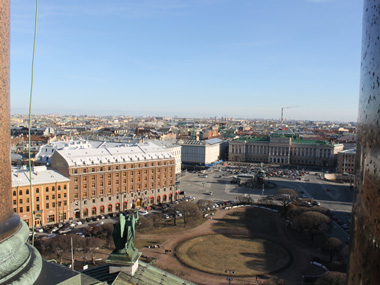View of St. Isaac Square from St. Isaac's Cathedral