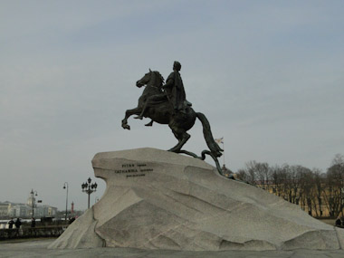 Bronze Horseman statue in Saint Peterburg