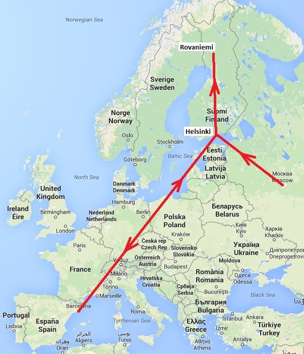 Finnair route