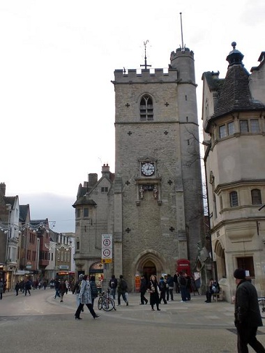 Clock in Carfax Tower in Oxford