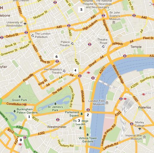 Mapa de Londres zona 1