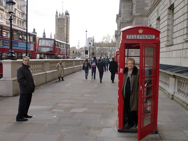 Typical phone box in Parliament Street