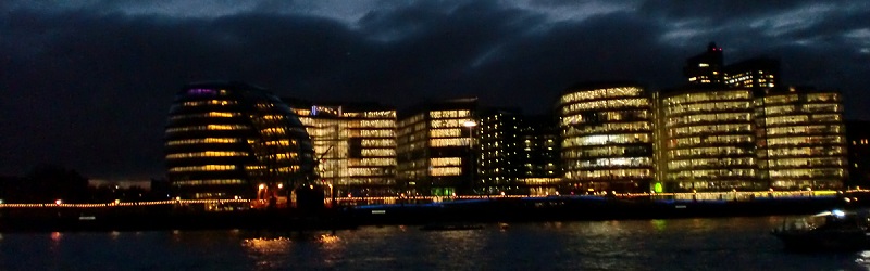 Thames Southern riverside by night