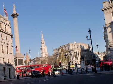 Reaching Trafalgar Square