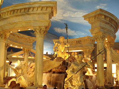 Fontain with Neptune at Caesar's Palace