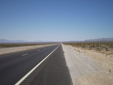 Bike lane in desert