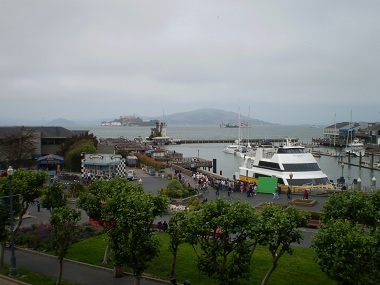 View of Pier 39 from parking