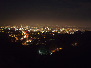 Vistas de Los Ángeles de noche