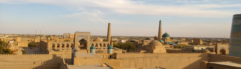 Views of Khiva from Kunya Ark