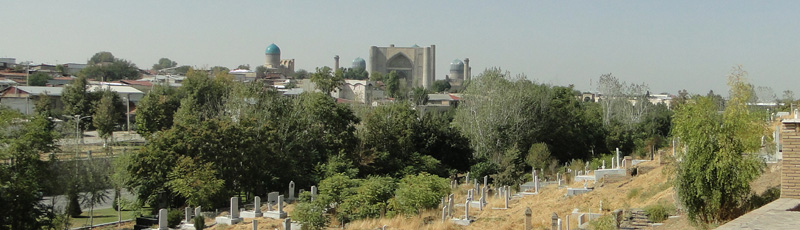 Vista de Bibikhanum desde Shah-i-Zinda