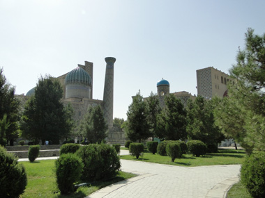 Registan gardens in Samarkand