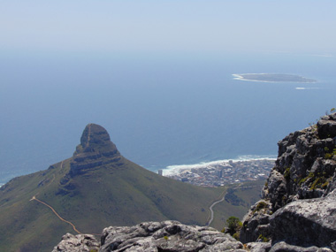 Vista de Lion's Head desde la Table Mountain