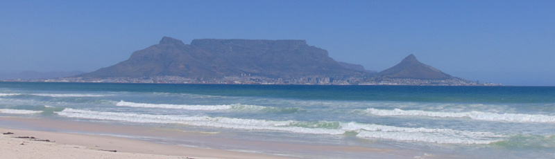 View of Table Mountain from Dolphin's Beach