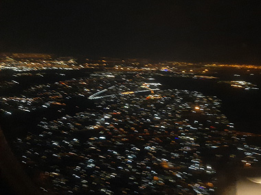 Arrival at Johannesburg by night